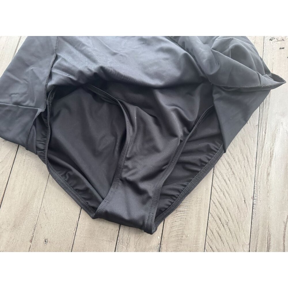 Nwt Miraclesuit Solid Black Tummy Control Skirted… - image 7